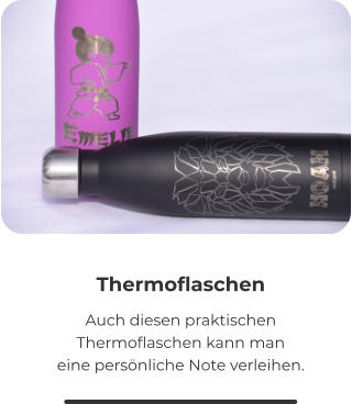 Thermoflasche mit Gravur